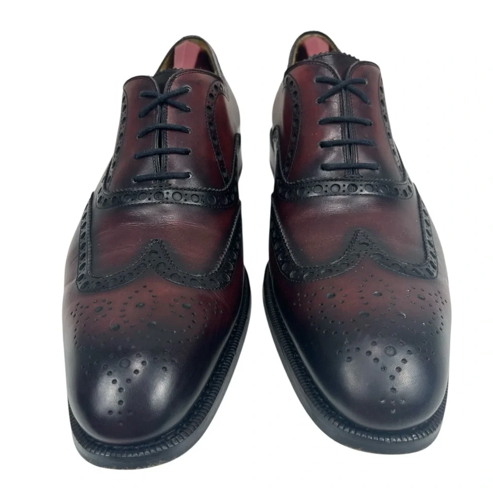 Magnanni Men’s Size 8.5‎ Wingtip Oxford Dress Shoes Oxblood Burgundy